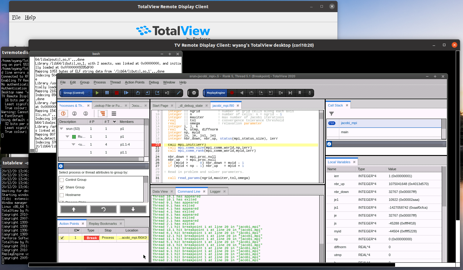 Debugging in C With TotalView